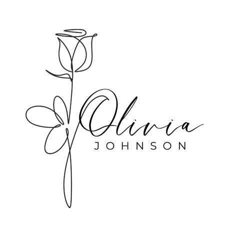 Templates Flower Logo Design Ideas, Line Art Rose, Logo Flower, Florist Logo, Floral Logo Design, Black And White Line Art, Flower Logo Design, White Line Art, Logo Floral