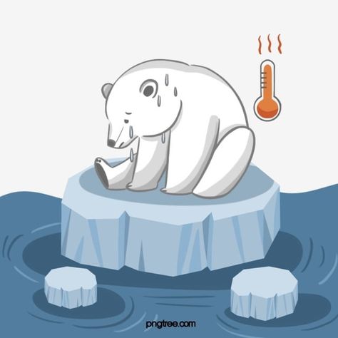 Ice Drawing, Polar Bear Drawing, Save The Polar Bears, Environmental Posters, Glaciers Melting, Polar Bear Art, Earth Drawings, Cartoon Expression, Transparent Clipart