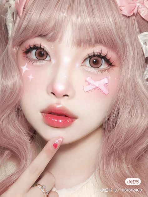 Can You Talk To Me, Asian Goth Makeup, Kawaii Makeup Looks, Pretty References, Make Up Cute, Harajuku Makeup, Big Eyes Makeup, Cheonan, Makeup Cute