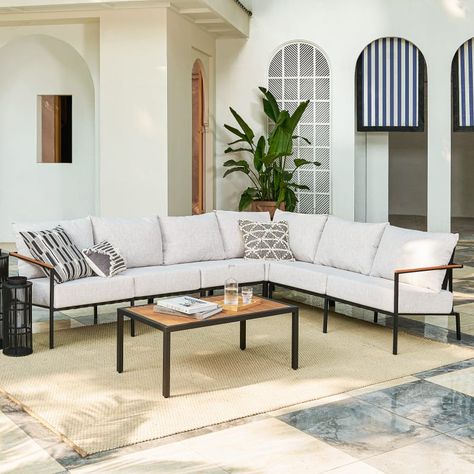 Outdoor Lounge Furniture | Castlery United States Couch With Rug, Durable Outdoor Furniture, Contemporary Outdoor Furniture, Modern Outdoor Living, Luxury Outdoor Furniture, Outdoor Loveseat, Outdoor Couch, Modern Outdoor Furniture, Modern Sectional