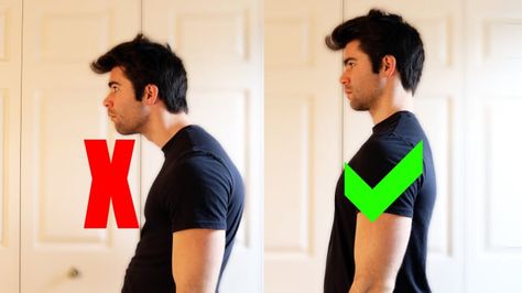 Head Exercises, Hunched Shoulders, Posture Workout, Fix Rounded Shoulders, Total Body Workout Routine, Posture Fix, Swim Technique, Text Neck, Forward Head Posture