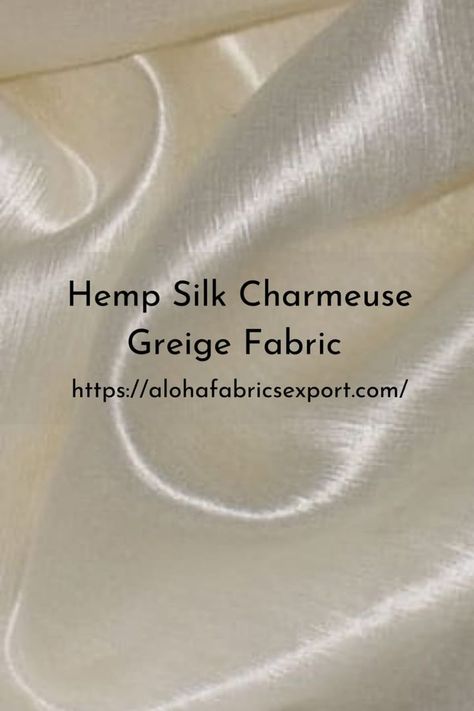 Hemp silk charmeuse greige fabric - A natural beautiful - luxurious fabric
This hemp silk charmeuse fabric is a fantastic blend with lustrous shine to one side, with the strength of hemp, giving a nice texture with interesting look, used for dresses, jackets, coats, bridal wear and so on Abaya Fabric, Clothing Fabric Patterns, Greige Fabric, Charmeuse Fabric, Elegant Outfit Classy, Silk Satin Fabric, Textile Texture, Hemp Fabric, Fashion Portfolio