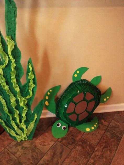 Turtle Classroom, Roast Pan, Submerged Vbs, Turkey Roast, Under The Sea Decorations, Green Spray Paint, Underwater Theme, Turtle Birthday, Turtle Party