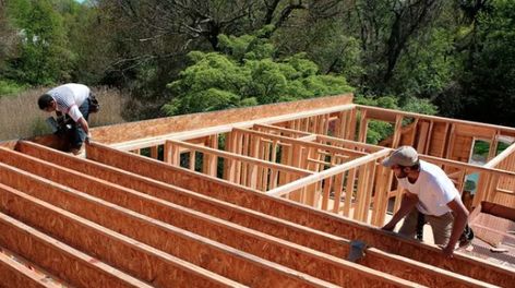 It's critical to get the first-floor platform square and level, and we'll walk you through the whole process from layout through the installation of mudsills, support beams, floor joists, and sheathing. - Fine Homebuilding #framing #framingguide #framingproject #frameahouse #framinghouses #framingprojectguide #finehomebuilding #homebuilding #home #homes #house #houses #build #diyhouses #diyhouse #diyhome #diyframing #diyframingahouse #mudsills #supportbeams #floorjoists #sheathing Bohemian Patio, Fine Homebuilding, Framing Construction, Hot Tub Backyard, Support Beams, Home Building Tips, Wood Frame Construction, House Extension Design, Floor Framing