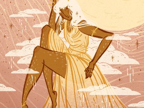 Sun Goddess Digital Illustration by Tamara Alexander on Dribbble Sun Themed Character Design, Sun Goddess Aesthetic, Sun Goddess Art, Sun Fairy, Sun Character, Cloud Kingdom, Sun Queen, Goddess Painting, Sun Aesthetic