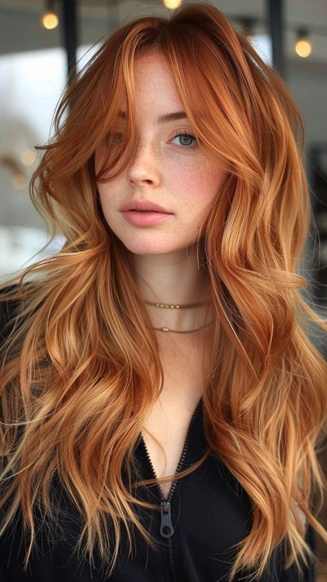 Strawberry Copper Hair, Summer Red Hair Color, Spring Red Hair Color, Light Copper Hair, 30 Hair Color, Red Blonde Hair, Strawberry Blonde Hair Color, Red To Blonde, Ginger Hair Color