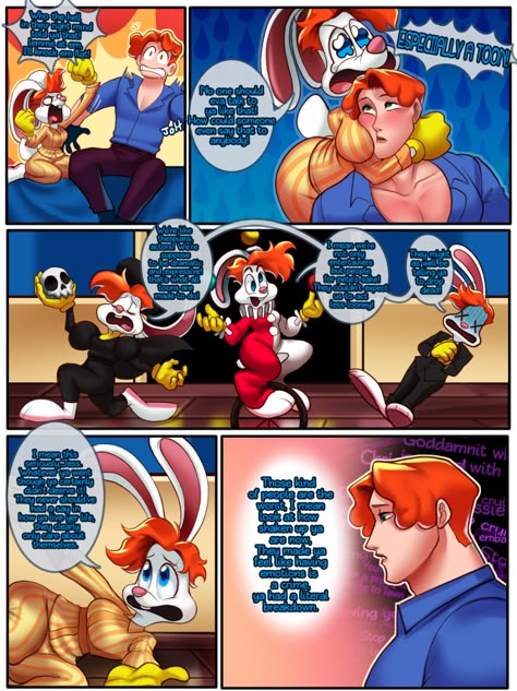 Rosie x Jessie Rabbit pg 10 by hhhhhokiohjeezhhhhh on Newgrounds Rosie X Jessie Rabbit, Disney Characters As Humans, Jessica And Roger Rabbit, Gender Bent Disney, Disney Gender Bender, Roger Rabbit, The Spell, Jessica Rabbit, Cartoon Movies