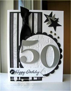 Special Birthday Cards, 50th Birthday Cards, Masculine Birthday Cards, Bday Cards, Boy Cards, Happy 50th Birthday, Birthday Cards For Men, Birthday Numbers, Birthday Cards Diy