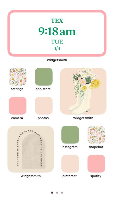 Cute Organized Homescreen, Cute Wallpapers For Widgets, Cute Phone Set Ups, Ios 16 Home Screen Ideas Colorful, Wallpaper Set Up Ideas Phone, Home Screen Layout Iphone Preppy, Lock Screen Widgets Ideas, Ios 16 Home Screen Ideas Spring, Wallpaper Widgetsmith Ideas