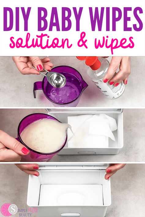 This homemade baby wipes recipe is so simple and easy to make. You'll love how easy it is to learn how to make homemade baby wipes that are all natural. Whether you're looking for homemade baby wipes for sensitive skin, cloth diapers, with witch hazel, this recipe will work for you! This particular recipe includes the soothing properties or aloe vera, alcohol free witch hazel, vitamin e and hemp seed oil. #DIYbabywipes #naturalbaby #babywiperecipes #natural Home Made Baby Wipes, Homemade Wipes, Baby Wipes Recipe, Homemade Baby Wipes, Wipes Diy, Cloth Baby Wipes, Reusable Baby Wipes, Wipes Container, Young Living Essential Oils Recipes