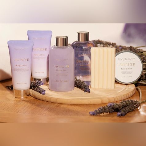 Indulge In A Relaxing Experience With The Lavender Bath Set. This Soothing Lavender Collection Includes Everything You Need For A Calming Bath Routine. Enjoy The Gentle, Floral Scent And Unwind After A Long Day. Shower Gel Photography, Gel Photography, Lavender Spa, Bath Routine, Purple Night, Dream Bath, Lavender Bath, Spa Gifts Set, Bath Set