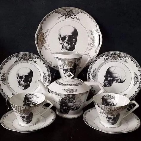 Crockery Design, 2 Cake, Two Wild, Goth Decor, Vintage Skull, Serving Plate, Milk Jug, Cake Plates, Serving Plates