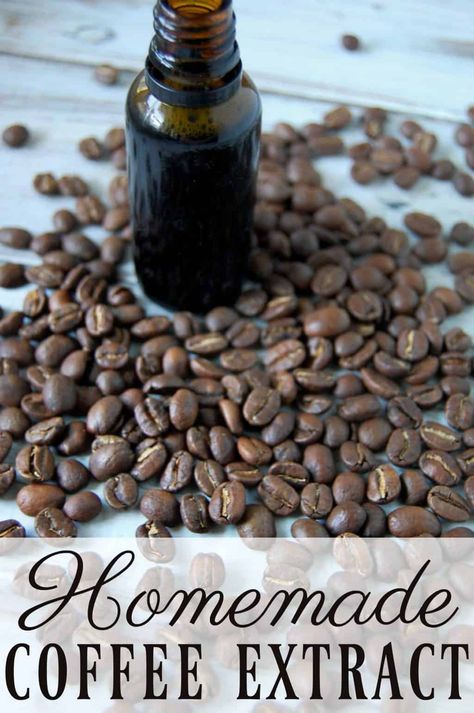 Diy Extracts, Homemade Coffee Syrup, Coffee Extract, Homemade Vanilla Extract, Coffee Ice, Homemade Coffee, Coffee Syrup, Homemade Spices, Homemade Seasonings