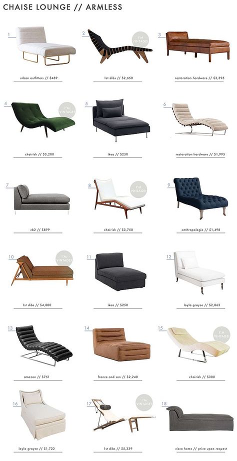 A Roundup of 48 of Our Favorite Chaise Loungers | Emily Henderson | Bloglovin’ Contemporary Living Room Chairs, Types Of Chairs, Poltrona Design, Latest Sofa Designs, Lounge Chairs Living Room, Chaise Lounger, Corner Sofa Set, Emily Henderson, Chaise Lounges