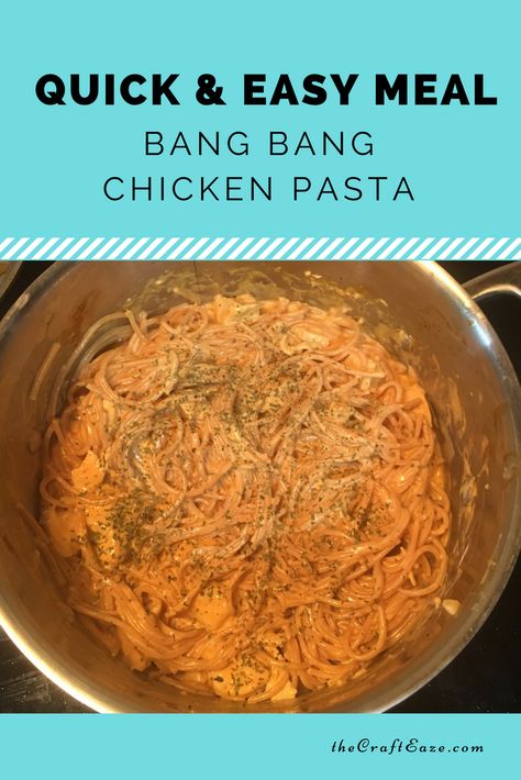 Quick and Easy Recipe - Bang Bang Chicken Pasta - CraftEaze Bang Bang Chicken Pasta, Easy Chicken Pasta Recipe, Bang Bang Chicken, Italian Night, Spicy Food, Chicken Pasta Recipes, Leftovers Recipes, Weeknight Dinners, Pasta Recipe