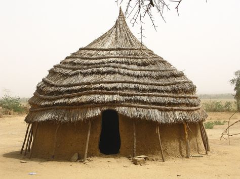 Niger, Africa, Hut, Home, House, Mud, Straw, Village African Hut, Mud Hut, Different Types Of Houses, Peace Corps Volunteer, Hut House, Afrique Art, Peace Corps, Vernacular Architecture, White Clouds