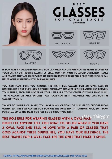 Glasses For Oval Faces, Oval Face Makeup, Glasses For Round Faces, Glasses For Face Shape, Face Tips, Oval Face Haircuts, Beauty Makeup Tutorial, Talcum Powder, Perfect Skin Care Routine