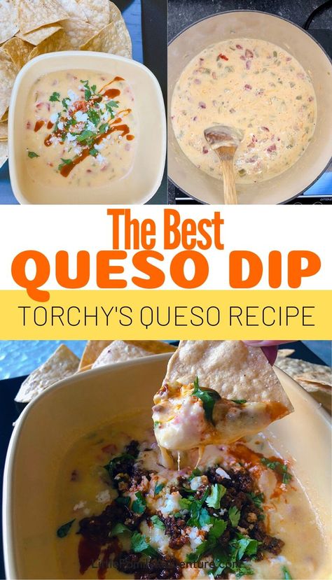 Torchys Queso Recipe, Best Queso Dip, Best Queso Recipe, The Best Queso, Best Queso, Easy Queso, Queso Cheese Dip, Queso Dip Recipe, Rotel Dip