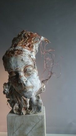 Small Ears, Ceramic Sculpture Figurative, Mixed Media Portrait, Sculpture Head, Human Sculpture, Concrete Sculpture, Mixed Media Tutorials, Mixed Media Sculpture, Relief Sculpture