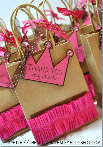 PRINCESS BIRTHDAY PARTY BAGS  http://theautocrathaley.blogspot.com/2013/01/princess-party-bag-favors.html Princess Party Bags, Princess Tea Party, Disney Princess Party, Princess Theme, Bday Girl, Princess Birthday Party, 4th Birthday Parties, 3rd Birthday Parties, Party Bag