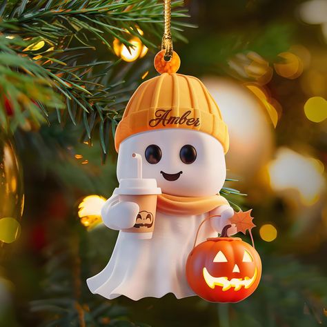 PRICES MAY VARY. 【Halloween Decorations】Our halloween ornaments for tree come in a variety of colours and shapes with different unique Halloween elements such as ghosts, spiders, pumpkins, bats and more, bringing a playful yet eerie atmosphere. These adorable decorations are ideal for decorating at home during the upcoming holiday season and as Halloween gifts for friends. 【How to Customise】 Our products are 2D flat decorative items. Click the ‘Customise Now’ button, choose your favourite style, Halloween Ornaments Tree, Halloween Cute Ghost, Thanksgiving Tree, Pumpkin Cups, Halloween Ghost Decorations, Design Café, Adornos Halloween, Halloween Tree, Ghost Decoration