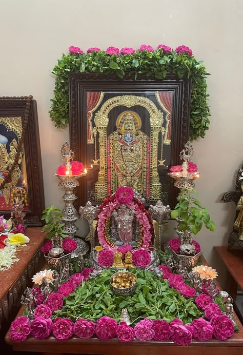 Ayudha Pooja, Puja Decor, Pooja Decor, God Pics, Hindu Rituals, Pooja Room Door, Lord Balaji, Pooja Room Door Design, Vedic Mantras