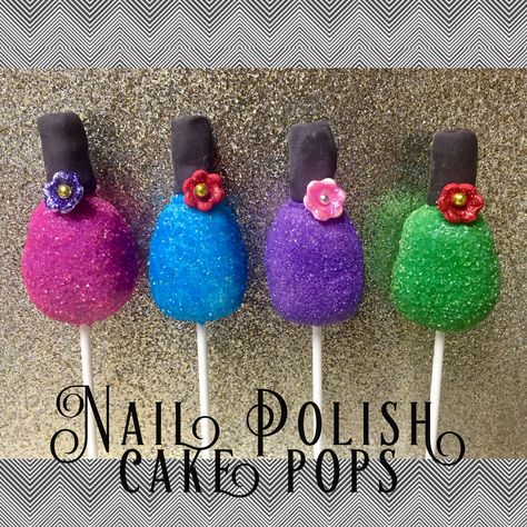 Nail Polish Cake Pops Nail Polish Cake, Dessert Balls, Polish Cake, Pop Cupcakes, Cake Pops How To Make, How To Shade, Cookie Pops, Cake Balls, Birthday Cookies