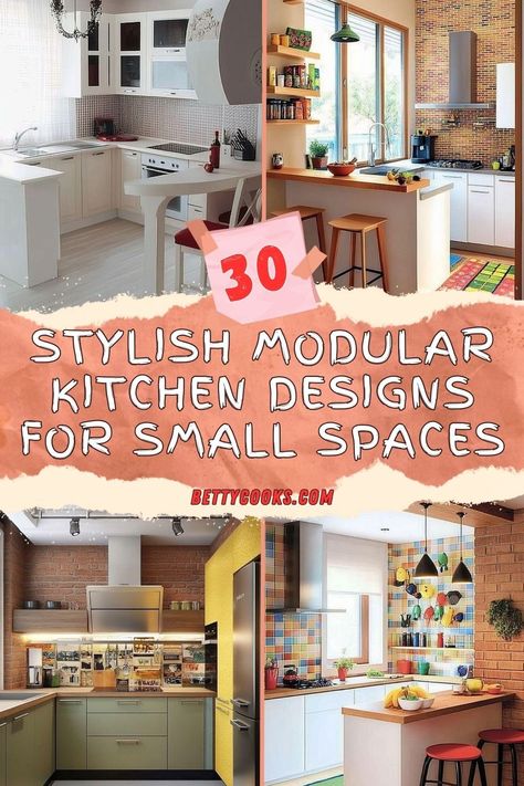 30+ Stylish Modular Kitchen Designs for Small Spaces Small Modular Kitchen Ideas, Small Kitchen Modular Design, Small Kitchen Decor Ideas, Small Kitchen Ideas Layout, Modular Kitchen Ideas, Small Kitchen Design Apartment, Stylish Small Kitchen, Small Kitchen Designs, Small Apartment Kitchen