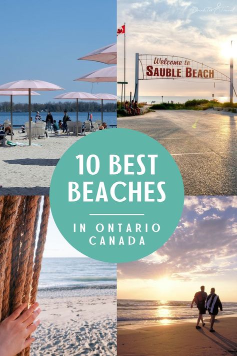 Ontario, Canada has beautiful freshwater beaches across the province. These 10 best beaches in Ontario are sandy beaches on gorgeous lakes. Take a day trip from Toronto to Sauble Beach or explore Sandbanks Beach in Prince Edward County. #ontario #princeedwardcounty #canada #summertravel #grandbend #lakehuron Wasaga Beach Ontario, Sauble Beach Ontario, Sandbanks Ontario, Sandbanks Beach, Woodbine Beach, Niagara Falls Vacation, Ontario Beaches, Sauble Beach, Dover Beach