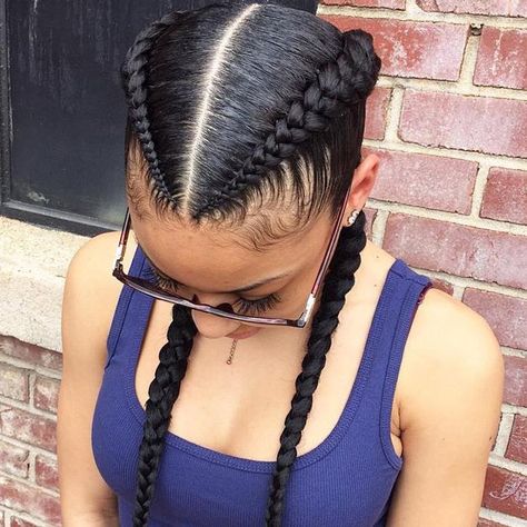 Two French Braids, Weave Hairstyles Braided, Two Braid Hairstyles, Boxer Braids, French Braid Hairstyles, Two Braids, Cornrows Braids, Cornrow Hairstyles, Fashion Decor