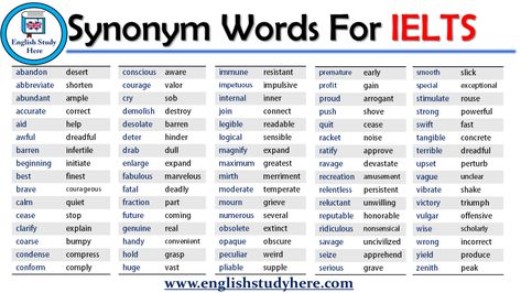 Synonym Words For IELTS Ielts Notes, Synonyms For Ielts, Advanced Words, Ielts English, Ielts Academic, Ielts Vocabulary, Words List, Advanced Vocabulary, Reading Vocabulary