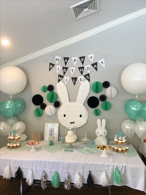 Miles first birthday!!! His Miffy party was a great success!!! Miffy Birthday Party, Miffy Birthday, Miffy Party, Miffy Cake, Iphone Theme Ideas, Bunny Birthday Party, Iphone Theme, Bunny Baby Shower, Bunny Party