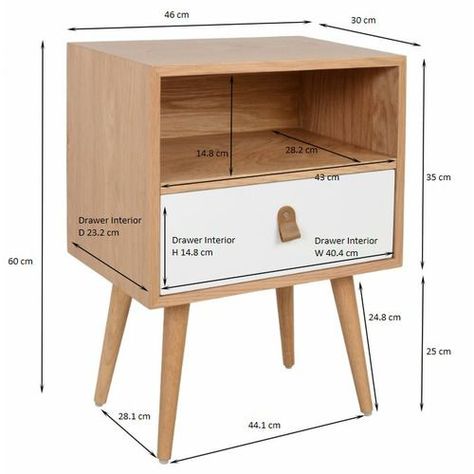 Perfect thank you seller Bed Side Table Measurements, Bedside Table Measurements, Bedside Table Plans, Unusual Bedside Tables, Bedside Table Dimensions, Bedside Table Scandinavian, Mdf Furniture, Simple Bedside Tables, Bedside Stands