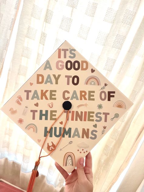 Picu Nurse Aesthetic, Grad Caps Nursing, Pediatric Graduation Cap, Nicu Nurse Grad Cap, Pediatric Nursing Graduation Cap, Labor And Delivery Nurse Graduation Cap, Picu Nurse Graduation Cap, Graduation Cap Nurse, Nicu Graduation Cap