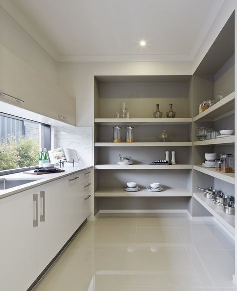 Bulters Pantry, Pantry Layout, Kitchen Butlers Pantry, Pantry Decor, Pantry Room, Farmhouse Pantry, Kabinet Dapur, Pantry Shelving, Butlers Pantry