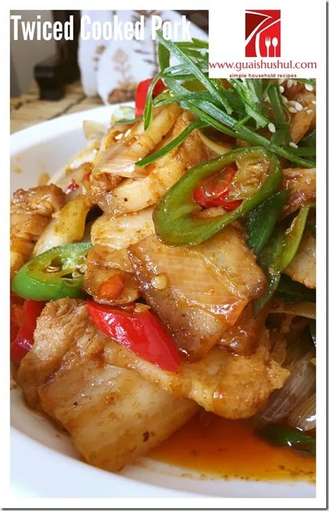 Chinese Pork Recipes, Szechuan Recipes, Twice Cooked Pork, Pork Belly Slices, Cantonese Food, Meat Dish, Chinese Cooking Wine, Asian Pork, Chinese Restaurants