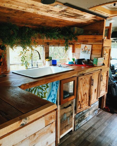 School Bus Camper, Family Of 7, Kitchen Vibes, In The Bus, Bus Conversions, Bus Living, School Bus Conversion, Instagram Kitchen, Mobile Living