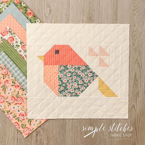 Sparrow Quilt, Bird Eyes, Bird Quilt Blocks, Quilting Digest, Picnic Quilt, Bird Quilt, Animal Quilts, Paper Patterns, Half Square Triangles