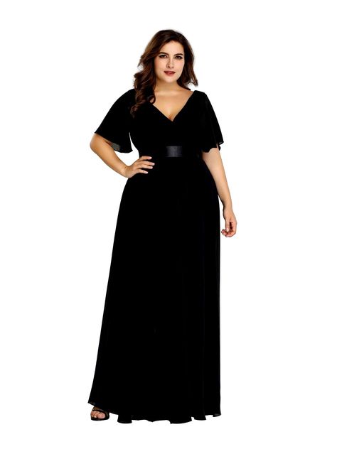 EVER PRETTY Dresses Sleeves Wedding Vintage Formal Dresses Plus Size, Dresses Sleeves, Plus Size Bridesmaid Dress, Black Evening Dresses Plus Size Ever-pretty, Party Maxi Dress, Best Wedding Guest Dresses, Plus Size Bridesmaid, Ever Pretty, Dresses Plus Size