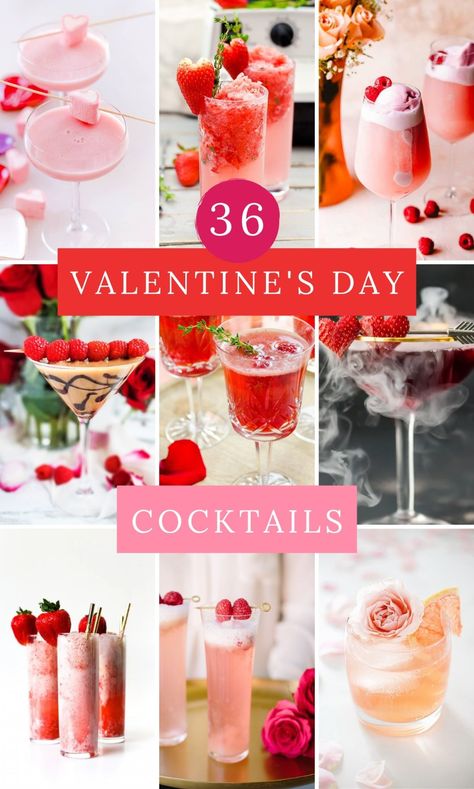 Valentine's Day Cocktail Drinks Valentines Day Cocktail Recipes, Galentines Party Snacks, Galentines Drink Alcoholic, Galentines Cocktails Drink Recipes, Valentine’s Day Cocktail Recipes, Valentines Day Drinks Alcoholic, Galentines Drink, Valentines Cocktails Drink Recipes, Valentines Drinks Alcoholic