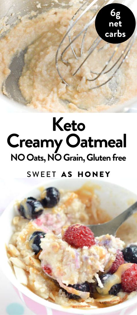 Almond Flour Porridge, Keto Oats, Almond Flour Oatmeal, Keto Porridge, Low Carb Oatmeal, Carnivore Keto, Keto Brunch, Keto Oatmeal, Keto Cereal