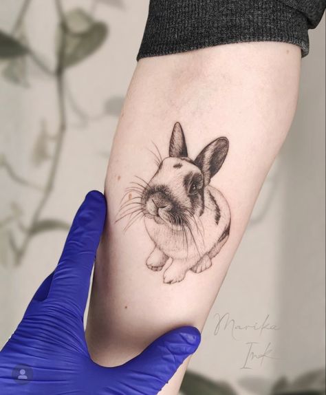 Berries Tattoo, Rabbit Tattoo, Bunny Tattoos, Bunny Care, Rabbit Tattoos, Bunny Lovers, Arm Tattoo, I Tattoo, Flower Tattoo