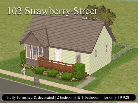 The Sims Resource - Base game compatible - 102 Strawberry Street Sims 2 House, Starter House, Church Conversions, Electronic Shop, Starter Home, Sims Community, Free Sites, Maxis Match, The Sims Resource