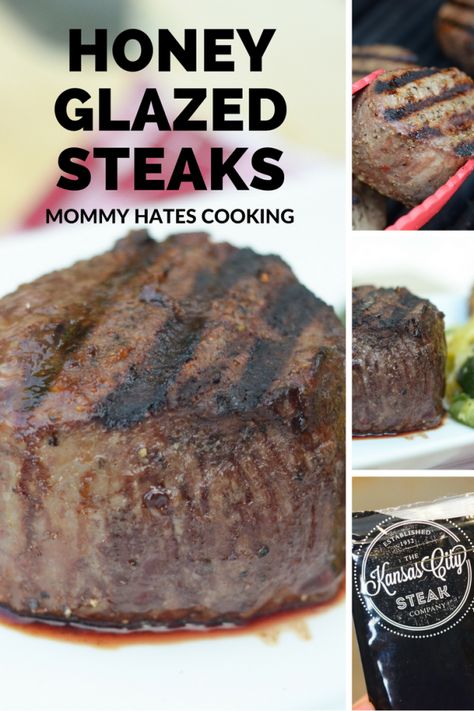 Honey Glazed Steaks | Mommy Hates Cooking Recipes For Steak, Glazed Steak, Kansas City Steak, Easy To Make Dinners, Smoked Meat Recipes, Eat Beef, Honey Glazed, How To Cook Beef, Cheap Dinner Recipes