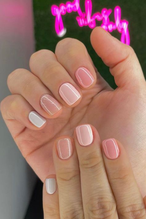 The best spring nails including the new color trends this year, and the hottest designs for natural nails, acrylic nails, gel nails and dip. Dusty Pink Nail Ideas, Gel Nails Ideas Short Spring 2024, Spring Gel Nails Ideas Simple, Nails Two Colors, Pink Short Nails Ideas, Pink Manicure Ideas, Spring Gel Nails Ideas, Spring Gel Nails, Classy Colors