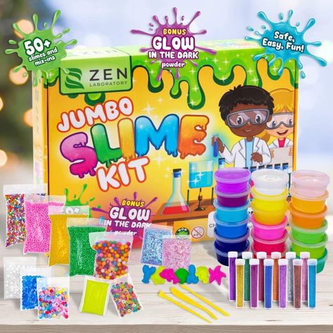 An Arts and Crafts Play Kit: DIY Slime Toy Kit Birthday Party Ideas Sleepover, Diy Slime Kit, Purple Slime, Slime Making Kit, Awesome Party Favors, Slime Containers, Slime Kits, Slime Making, Slime Toy