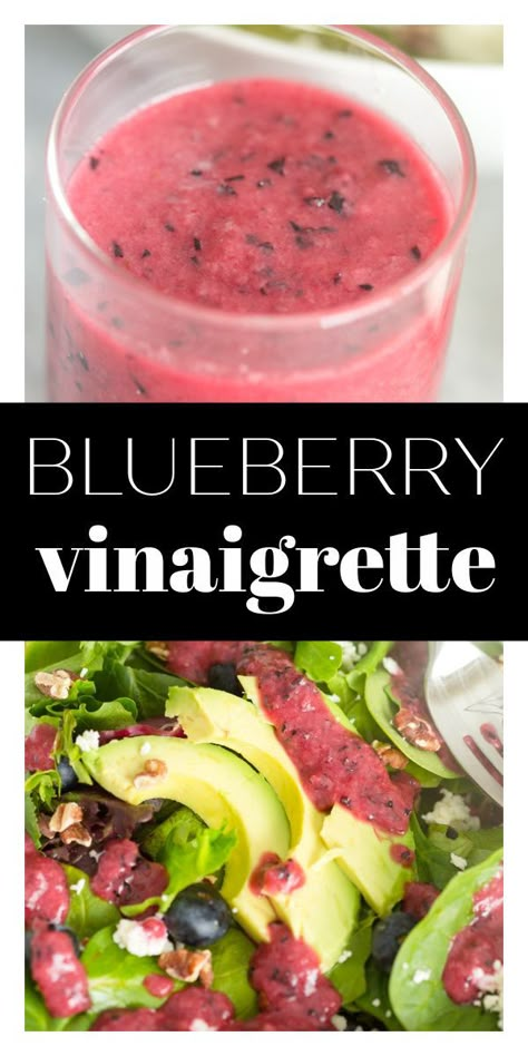 Blueberry Salad Dressing, Blueberry Vinaigrette, Blueberry Salad, Vinaigrette Salad, Easy Salad Dressing, Fingerfood Party, Salad Dressing Recipes Homemade, Healthy Salad Dressing, Vinaigrette Recipes