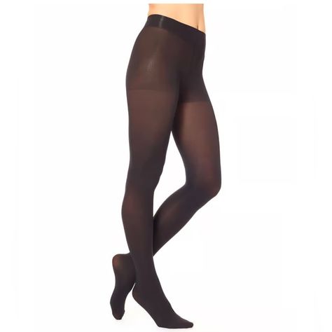 New Fit Technology Super Opaque Tights Smooth Control Top 90 Den Wider Band, Extra Comfort Smoothes Tummy And Hips Black Size 5 90% Nylon, 10% Spandex Smoke Free And Pet Free Opaque Tights, Black Tights, Wide Bands, Hosiery, Tights, Women Accessories, Black