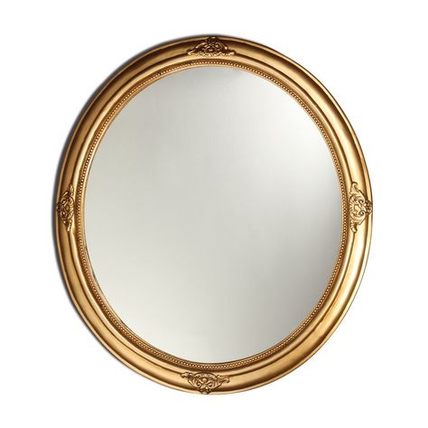 Astoria Grand Raasch Framed Wall Mirror | Wayfair Oval Shaped Mirror, Mirror Antique, Gold Bed, Victorian Bathroom, Shaped Mirror, Framed Wall Mirror, Rustic Glam, Oval Wall Mirror, White Room