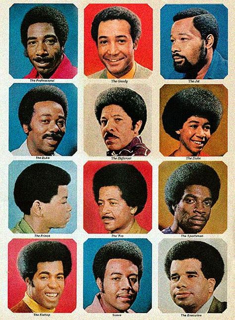 Black Barber Shop Style Chart Old School Hairstyles, Hairstyles Black Men, Barbershop Poster, Barber Poster, Style Chart, 70s Hair, Black Men Haircuts, Afro Style, Pelo Afro